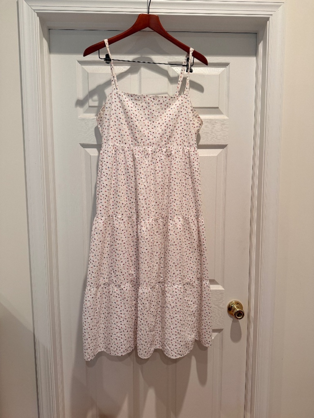 Women's Vineyard Vines Nautical Preppy Smock Maxi Dress Tiered Lined size Large